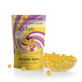 LEVO gummy mix in progress with infused oil for customizable potency