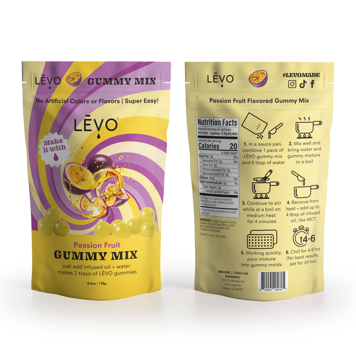 LEVO gummy mold with passion fruit mix—shaped, shareable treats