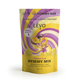 Finished LEVO Passion Fruit gummies—eye-catching and tasty