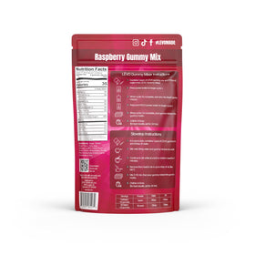 LEVO Gummy Mix Raspberry finished gummies in mold invite at-home snacking and sharing.