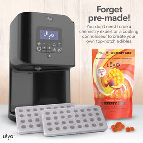 LEVO Gummy Mix Tropical Peach in fridge to set