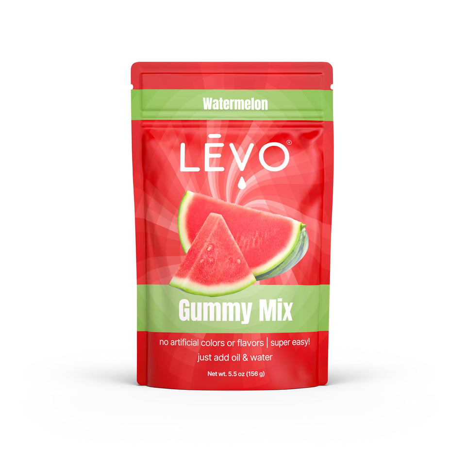 LEVO Gummy Mix Watermelon bag offers flavor-packed DIY gummies.