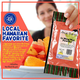 Li Hing Mui powder dusted on fresh fruit for a tangy-salty-sweet boost.