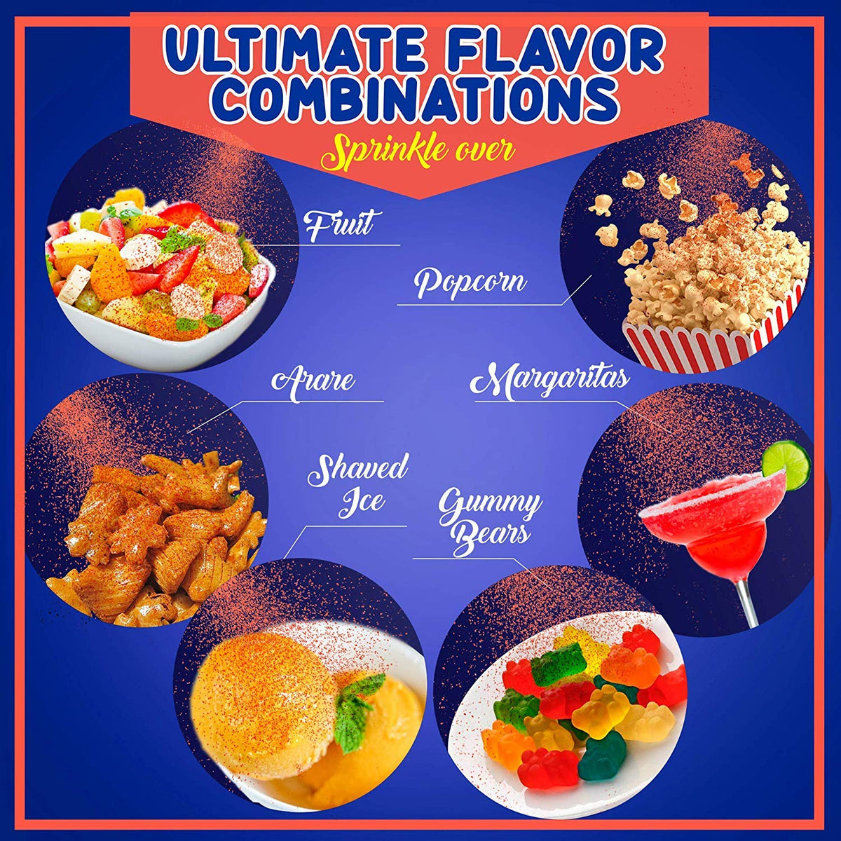 Li Hing Mui powder on shaved ice for a refreshing treat.