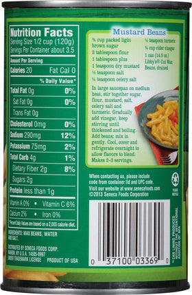 Libby's Cut Wax Beans can, shelf-stable convenience for quick meals.