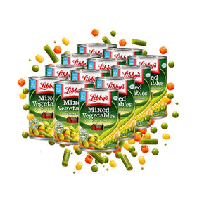 Libby's Mixed Vegetables can open to reveal colorful vegetables for a quick side.
