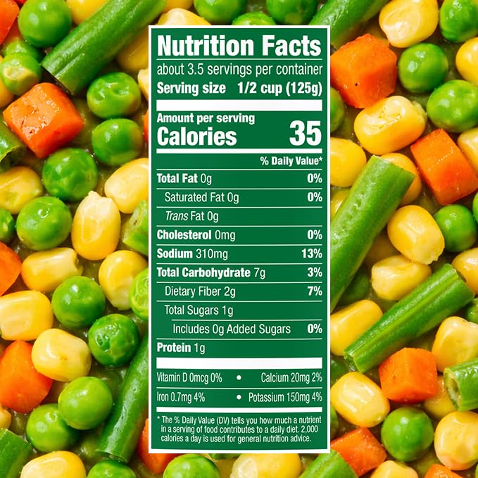 Libby's Mixed Vegetables' colorful ingredients showcase diverse textures and natural sweetness.