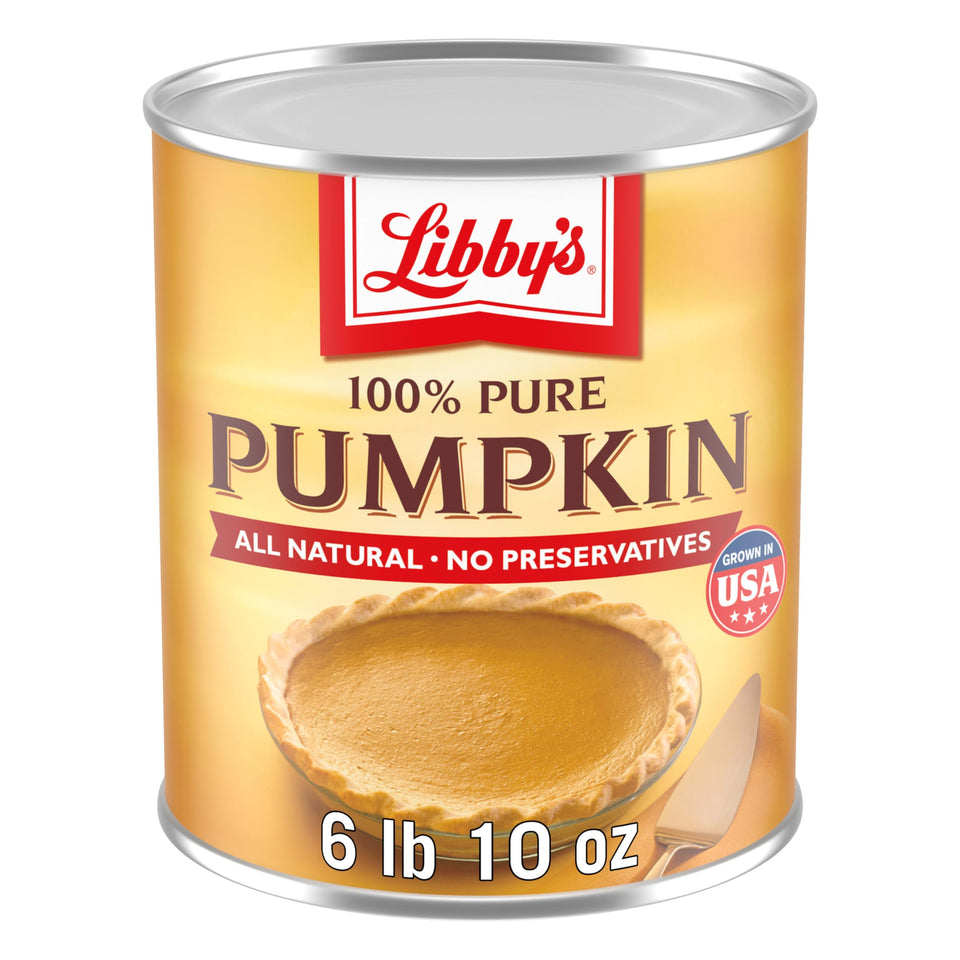 Libby’s pumpkin pie filling in bulk for easy holiday baking.