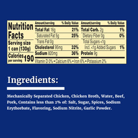 Libby's Vienna Sausage kept in pantry for easy meals and bites.