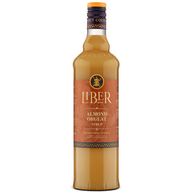 Liber & Co Almond Orgeat bottle highlights premium almonds for authentic tiki cocktails