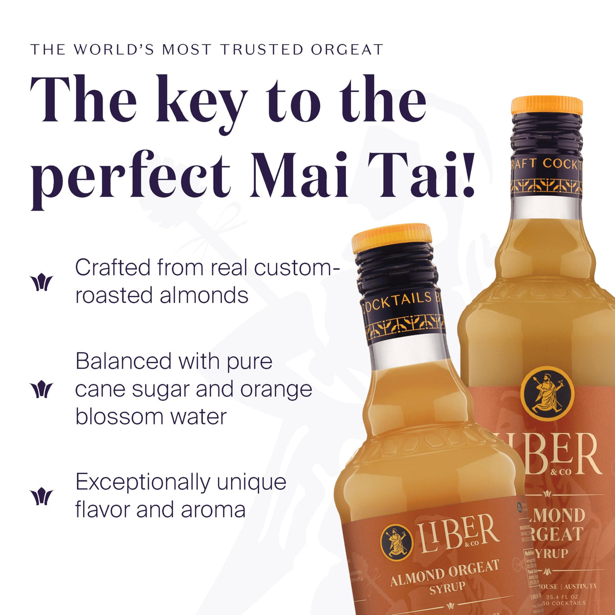 Close-up pour of Liber & Co Orgeat showing rich almond sweetness for Mai Tais