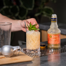Liber & Co. Almond Orgeat Syrup in a Mai Tai for authentic tiki flavor