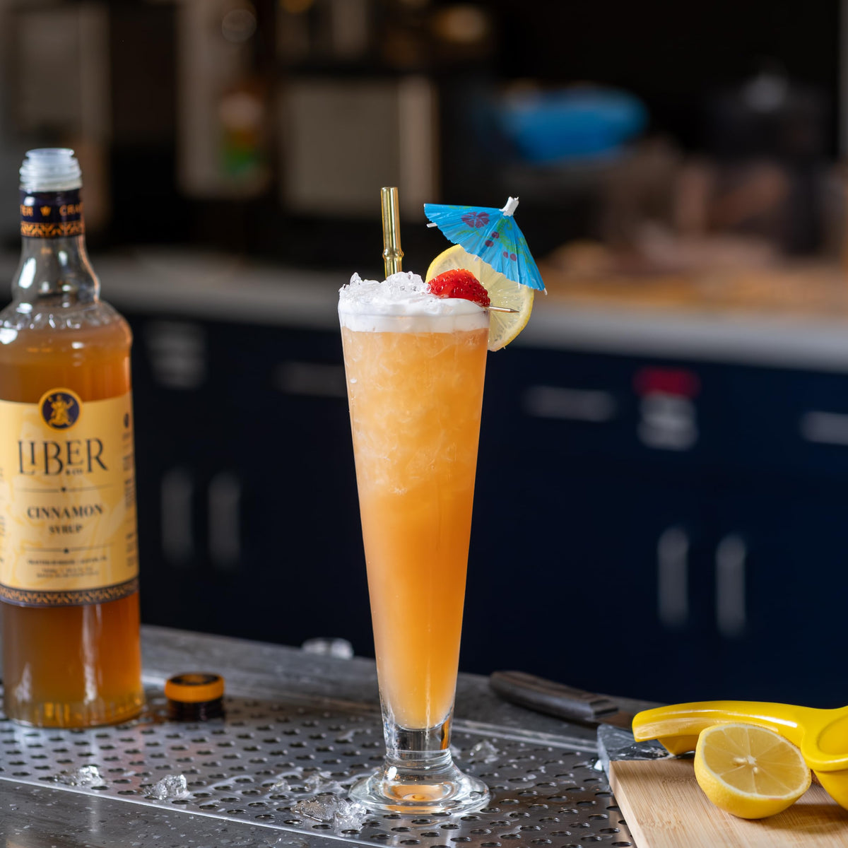 Tiki Zombie with Liber & Co. cinnamon syrup for tropical spice