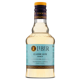 Liber & Co. Classic Gum Syrup bottle with velvet texture for smooth cocktails.