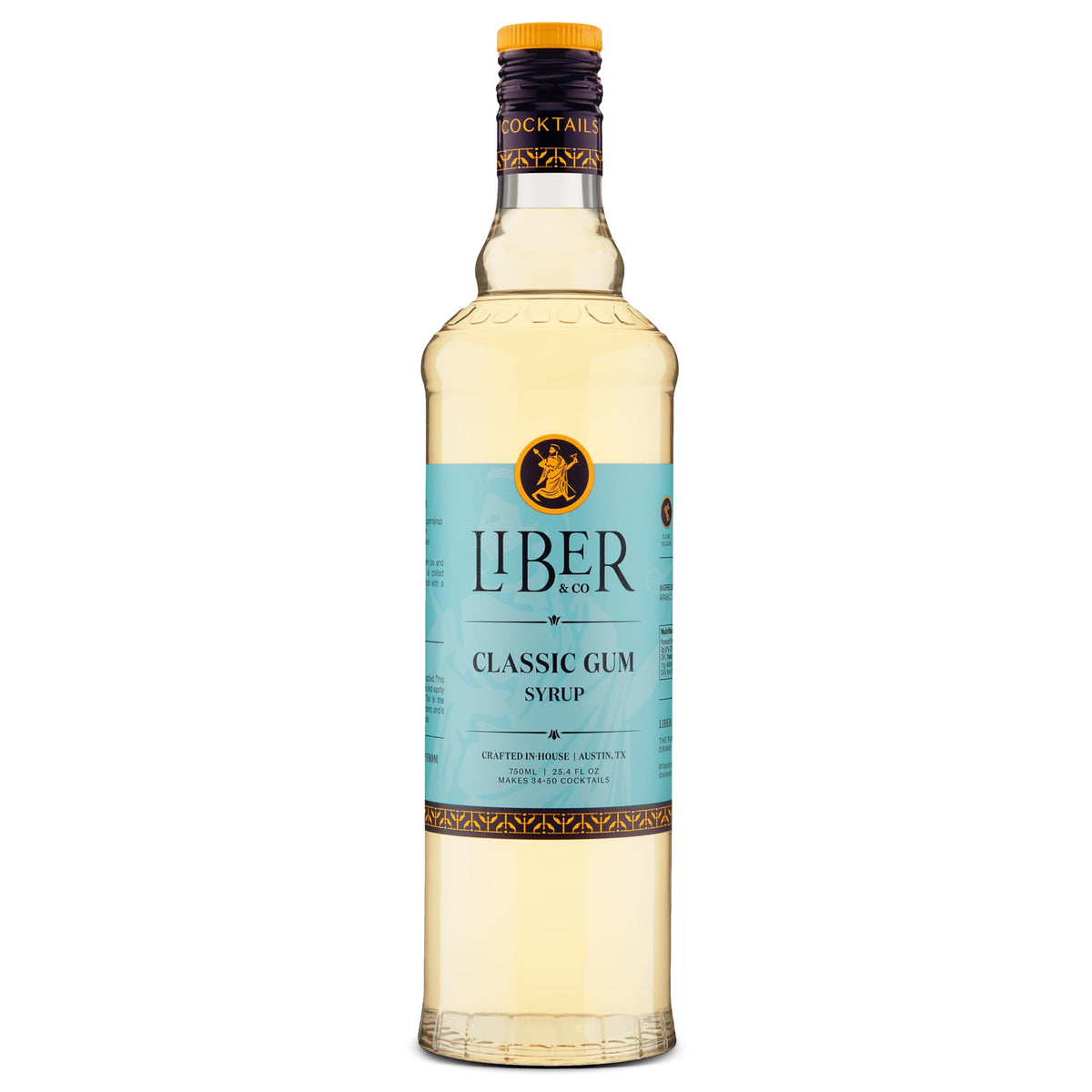 Liber & Co. Classic Gum Syrup bottle with silky texture enhances Old Fashioneds