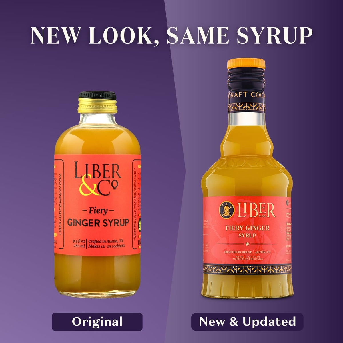 Liber & Co. Fiery Ginger Syrup adds heat to a Dark 'N Stormy cocktail.