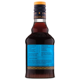 Liber & Co. Demerara Gum Syrup ingredients closeup highlights demerara sugar and gum arabic.