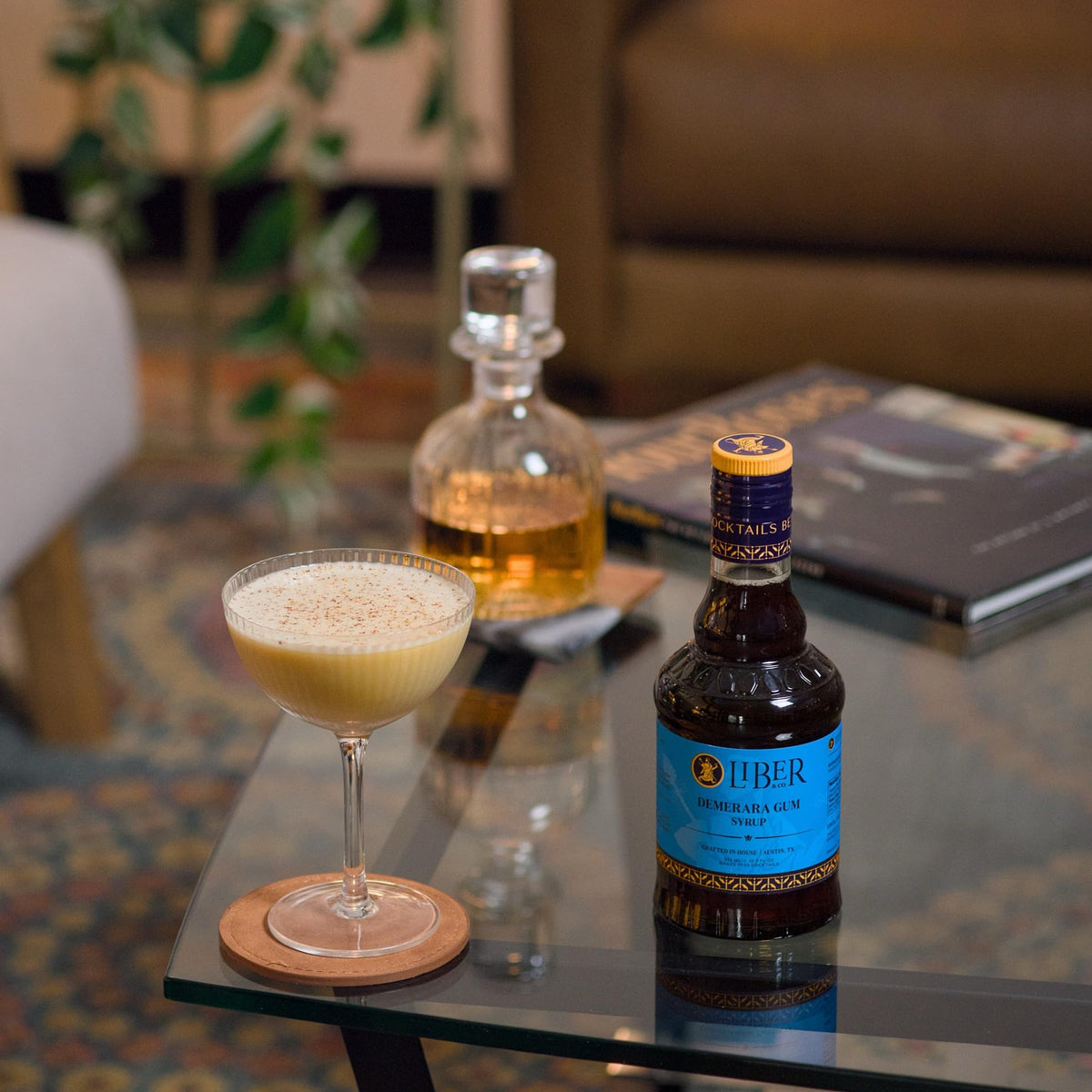 Liber & Co. Demerara Gum Syrup Old Fashioned setup demonstrates whiskey-forward versatility.