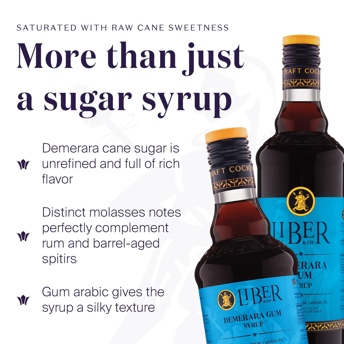 Pouring Liber & Co. Demerara Gum Syrup for balanced Old Fashioneds.