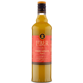 Liber and Co. Fiery Ginger Syrup bottle pour boosts Moscow Mules with bold heat.