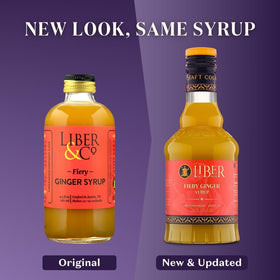 Liber and Co. Fiery Ginger Syrup Moscow Mule setup ready for serving.