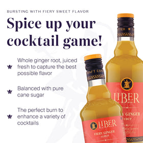 Liber & Co. Fiery Ginger Syrup being poured into a glass for a spicy mule.