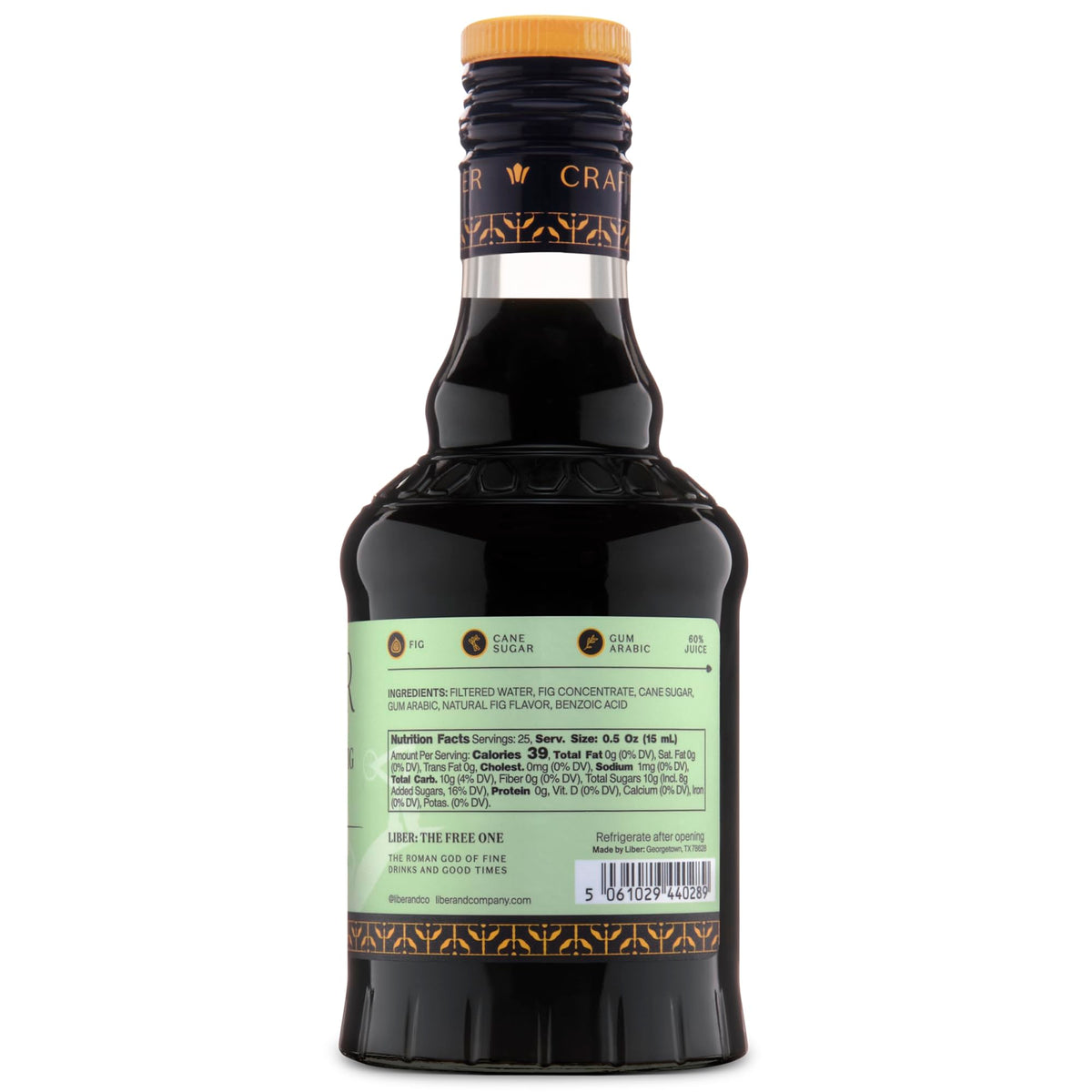 Liber & Co fig syrup ingredients close-up, highlighting natural California figs