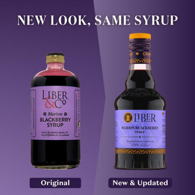Liber & Co. Marion Blackberry Syrup margarita twist illustrating versatility.