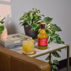 Liber & Co. Moscow Mule glass prepared with Fiery Ginger Syrup.