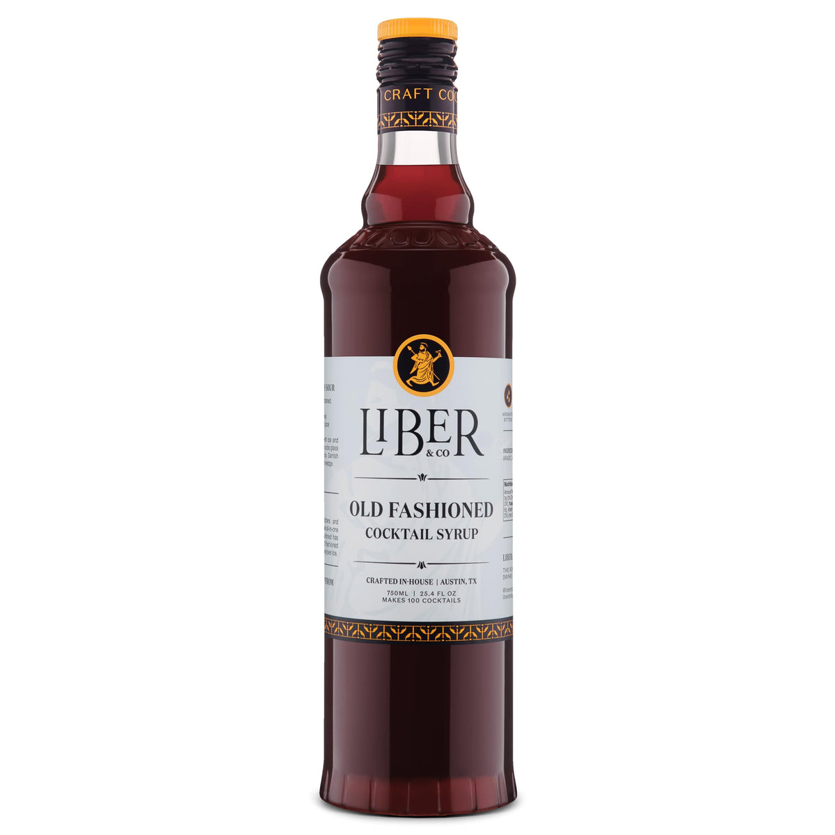 Liber & Co. Old Fashioned Mix bottle front for bar-quality cocktails at home.