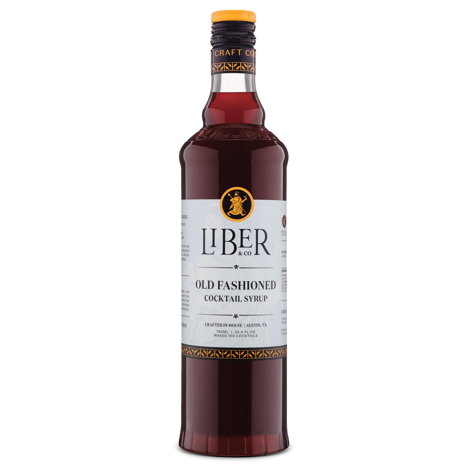 Liber & Co. Old Fashioned Mix bottle front for bar-quality cocktails at home.