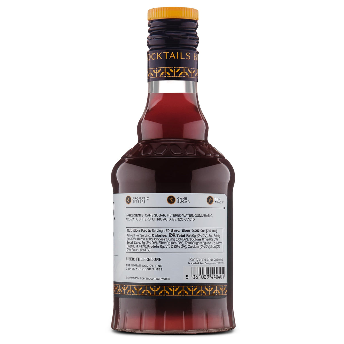 Liber & Co. Old Fashioned Mix packaging on bar setup hints professional results.