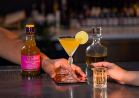 Liber & Co Tropical Passion Fruit Syrup in a daiquiri for depth.
