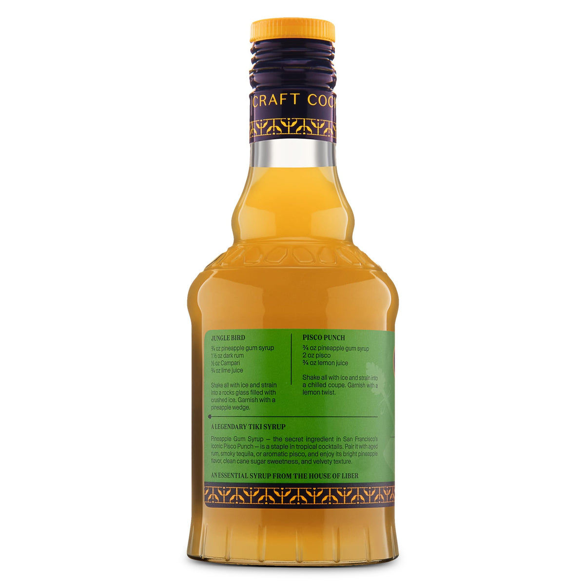Pineapple-based cocktails served with Liber & Co syrup at bar