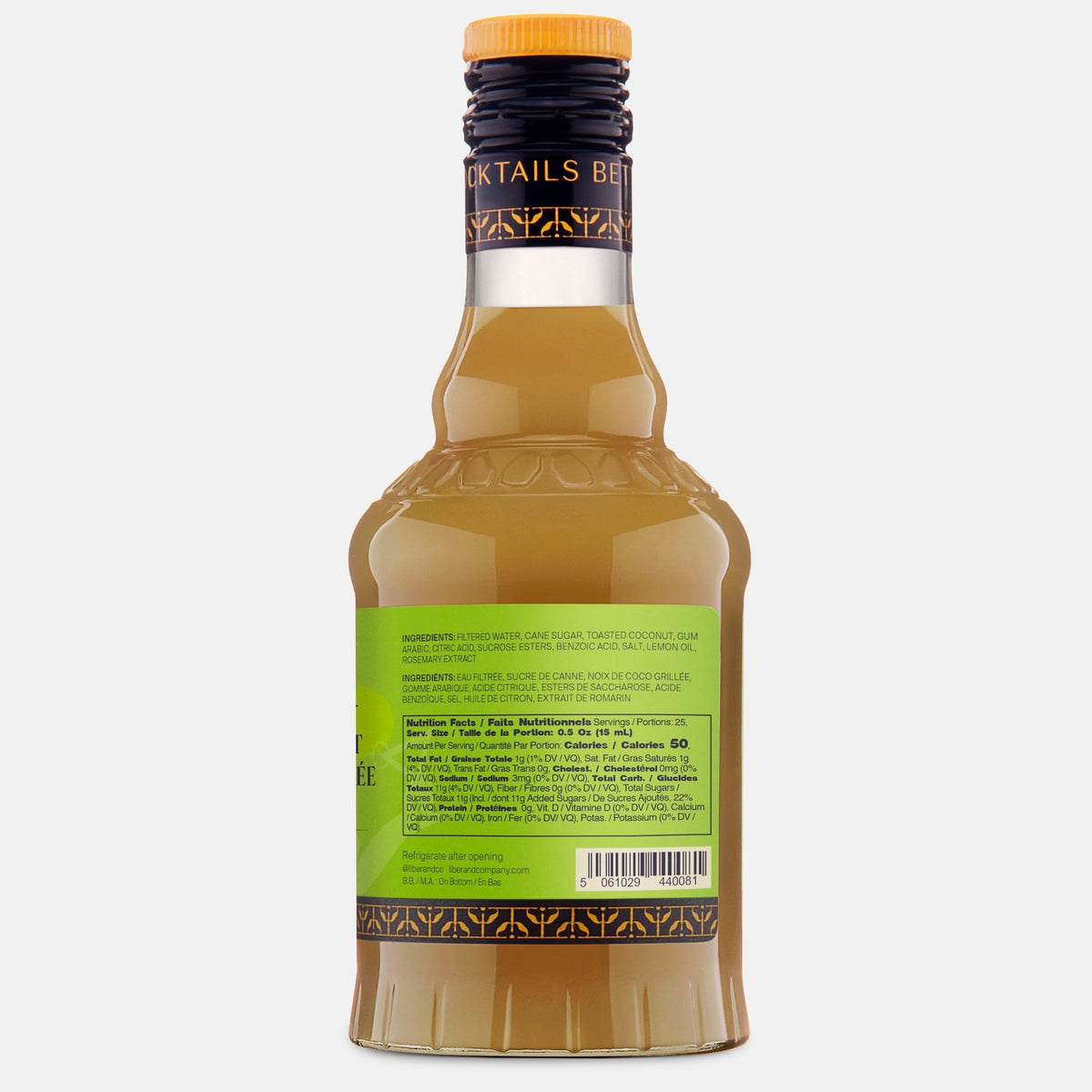 Liber & Co. Toasted Coconut Syrup coffee pairing on a creamy iced coffee