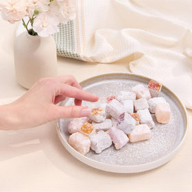 Liberty Orchards Strawberry & Walnut flavor candy close-up, vibrant fruit notes