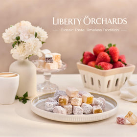 Liberty Orchards Turkish Delight texture close-up, soft bite and aroma