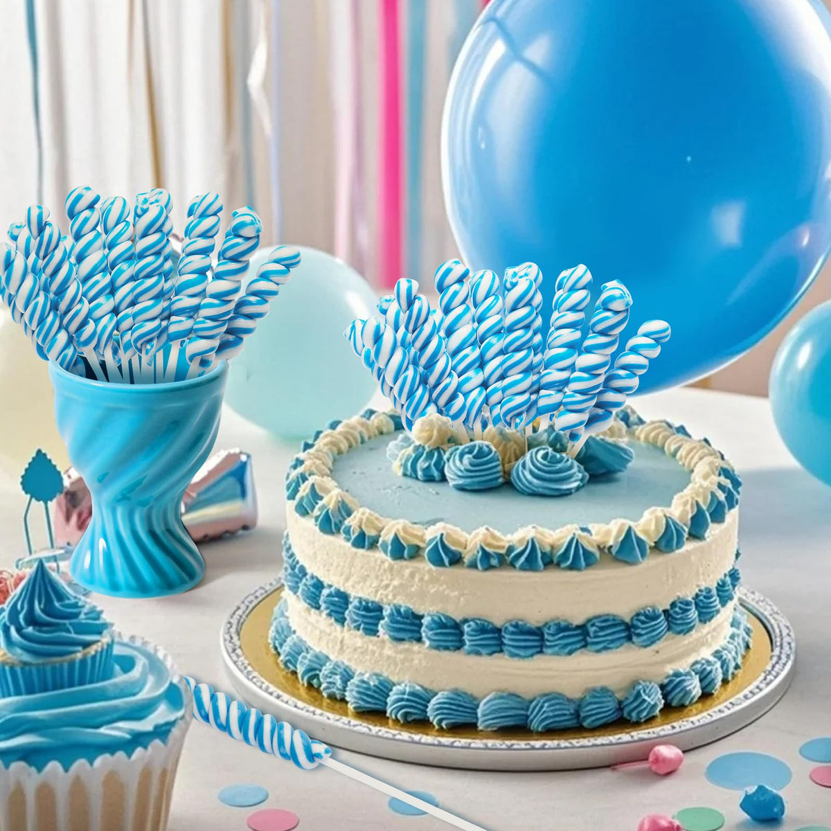 LIDATREE blueberry lollipop cake decoration for festive desserts