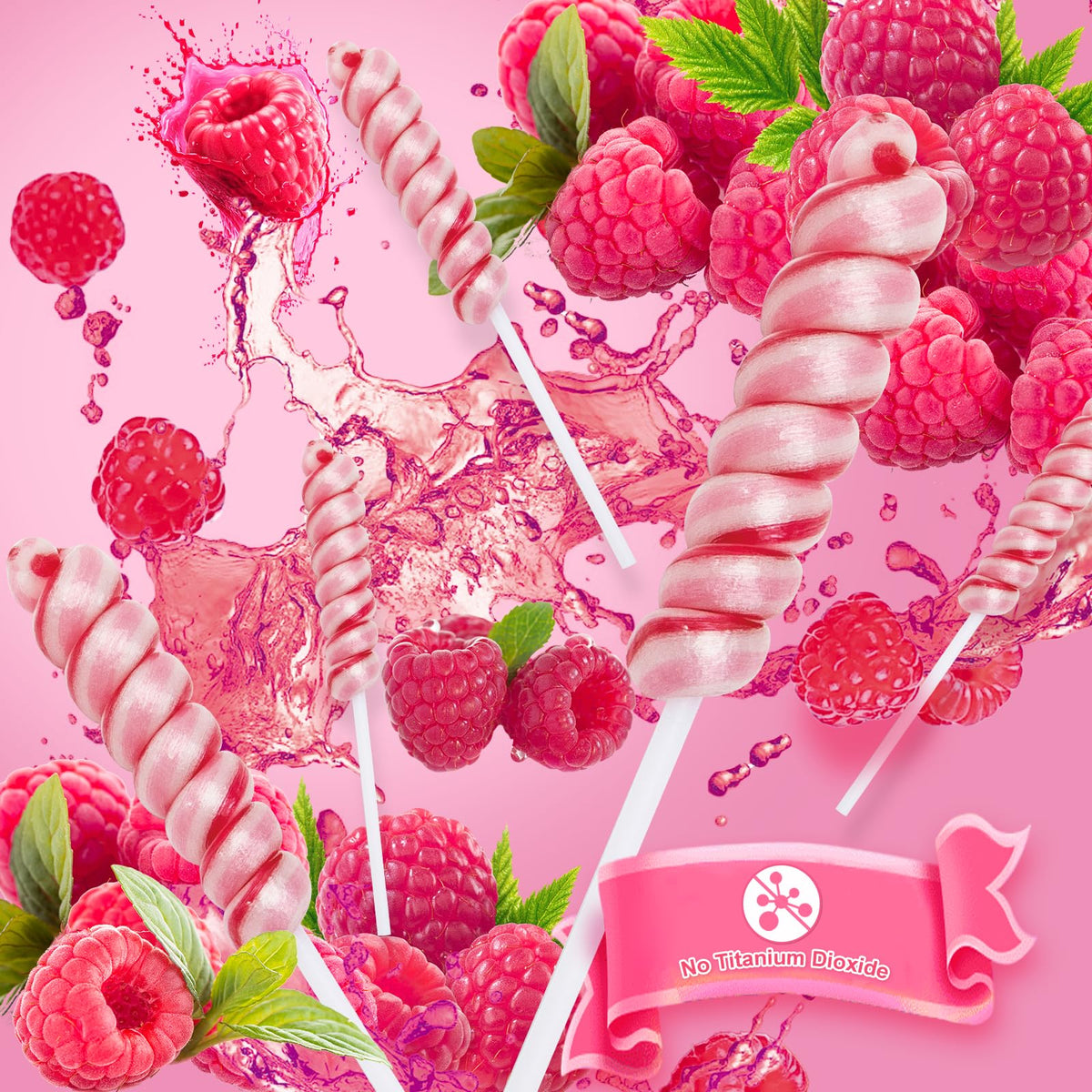 LIDATREE pink twisty lollipops pack with individually wrapped candies for easy party favors