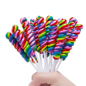 LIDATREE rainbow lollipops twist pack for party favors and colorful dessert displays.