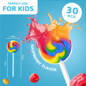 LIDATREE raspberry-flavor swirl lollipop close-up for gifts.
