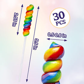 Close-up of rainbow colors and fruity flavors for kids.