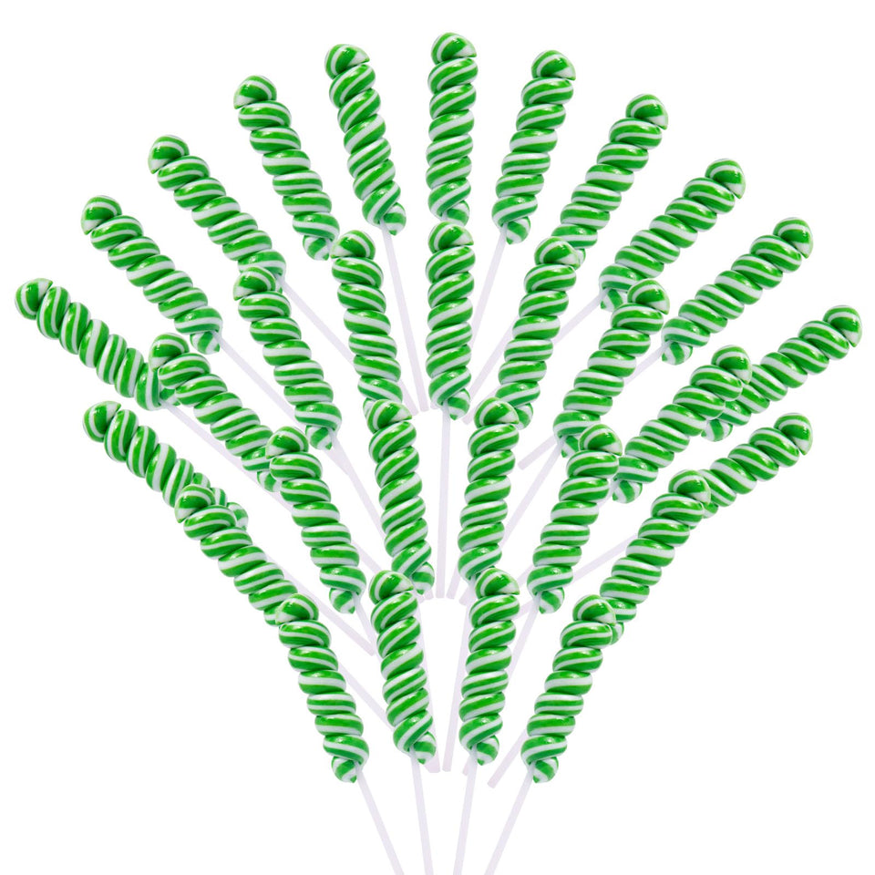 LIDATREE Twisty Lollipop green bulk pack for party favors and celebrations.