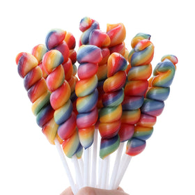 LIDATREE twisty lollipop rainbow bulk showcases vibrant color for festive party favors.