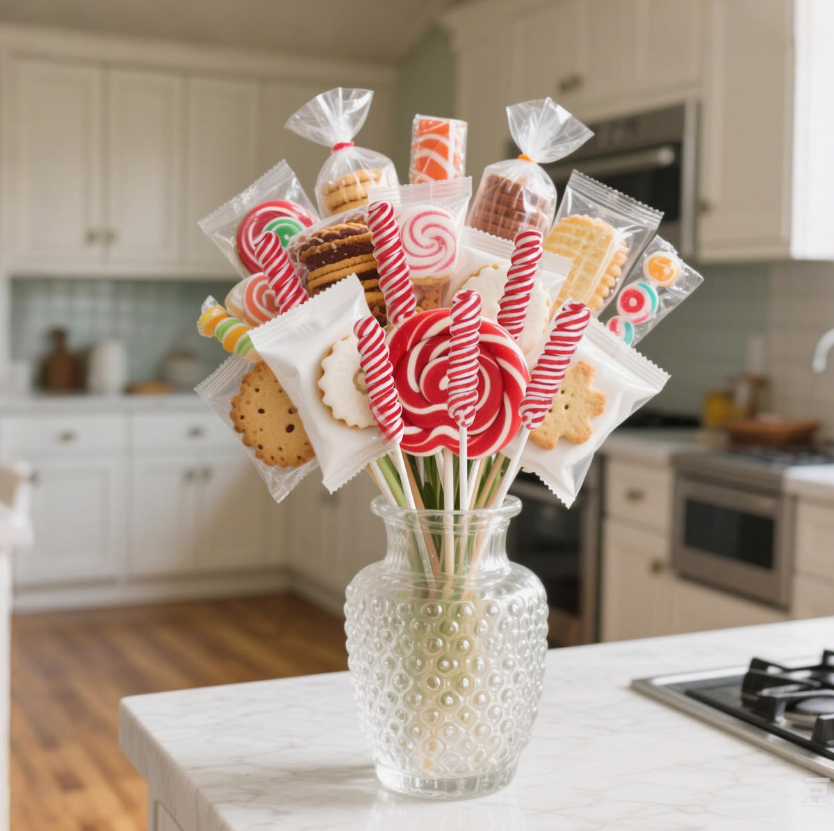 LIDATREE Strawberry flavor lollipops brighten Valentine treats.