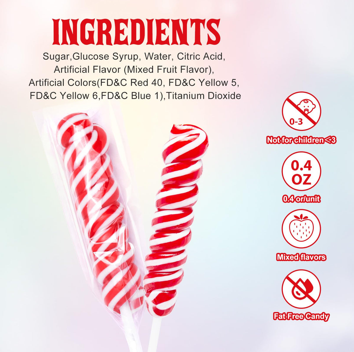 LIDATREE twist lollipops add playful color to events.