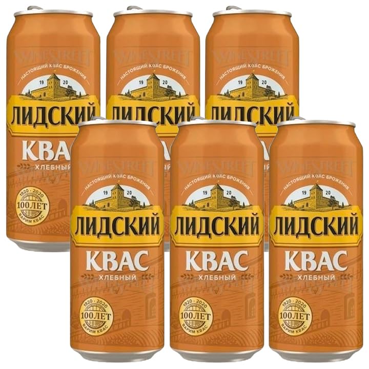KVASS LIDSKI real rye bread notes in a chilled 0.5L can for authentic Eastern European flavor