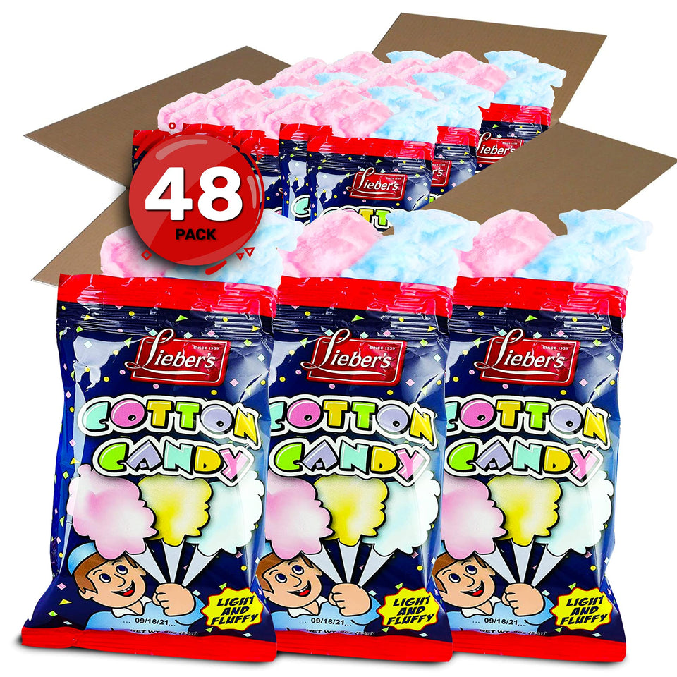 Lieber's Cotton Candy blue flavor bags for parties and celebrations