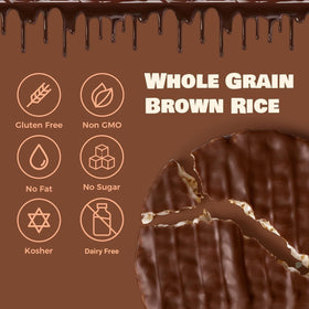 Lieber's whole-grain brown rice cakes close-up, crisp and light.