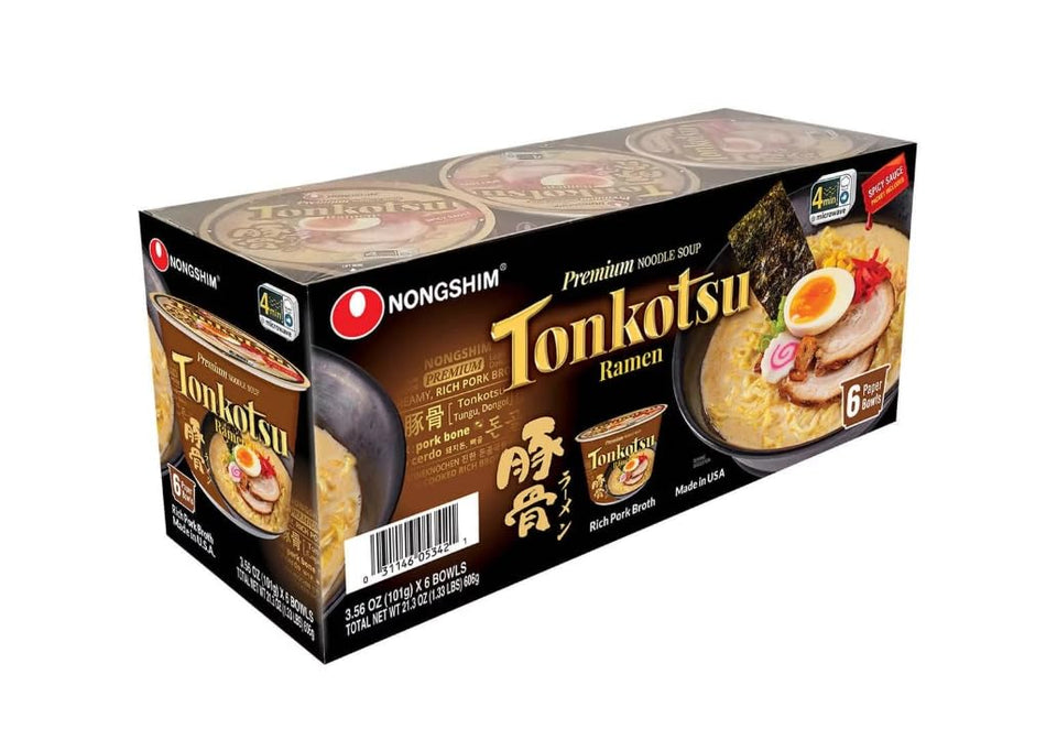 Life of Style Tonkotsu ramen pack with six bowls for quick meals